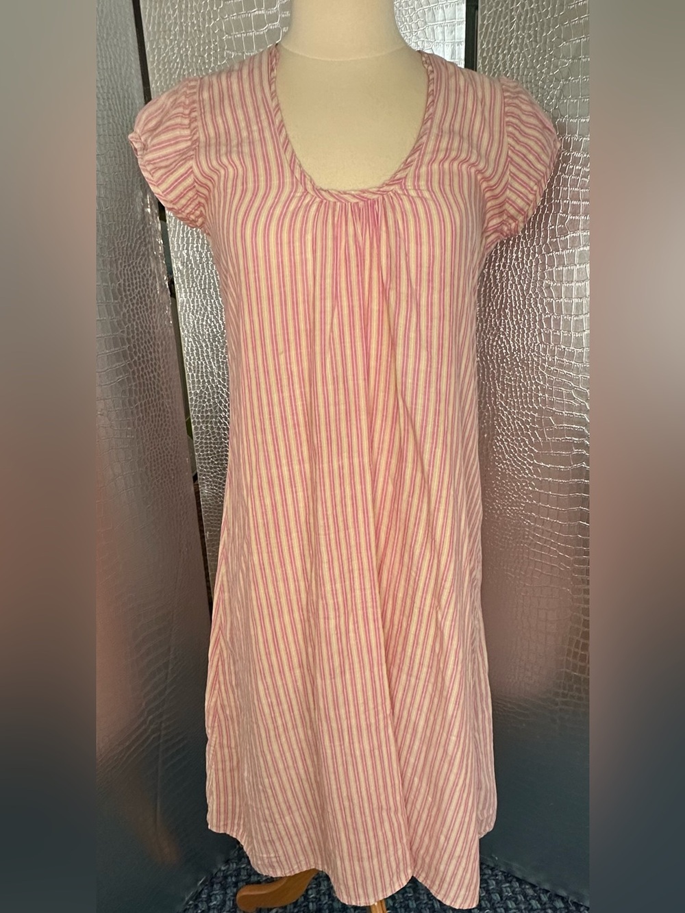Matta NY Pink Striped Short Sleeve Nap Dress Size XS